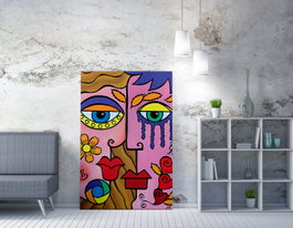 Wallity WY211 Lienzo Decorativo Multicolor 70 x 100 cm